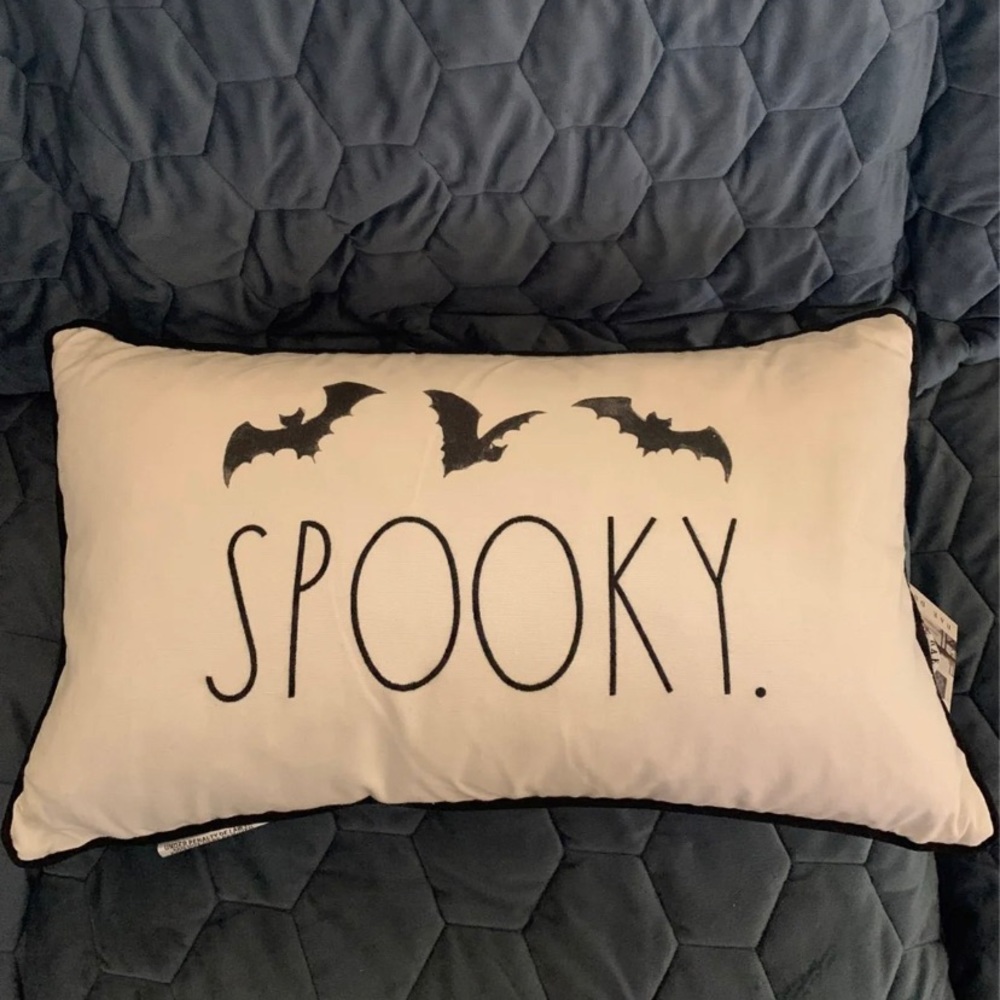 Rae Dunn Spooky Pillow w/ Bats